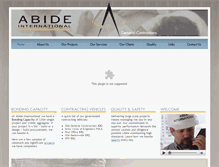 Tablet Screenshot of abideinternational.com